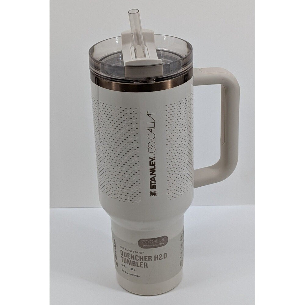 Stanley Calia Exclusive Quencher H2.0 FlowState Tumbler 40oz Cream‎ White